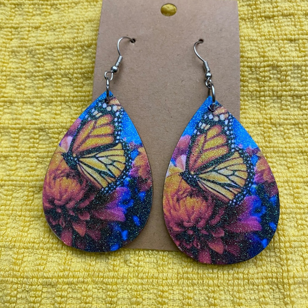 Butterfly Teardrop Earrings